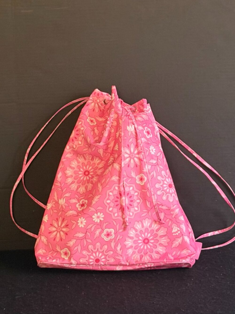 Longaburger ‘Sisters’ Pink/White Backpack-Style Tote